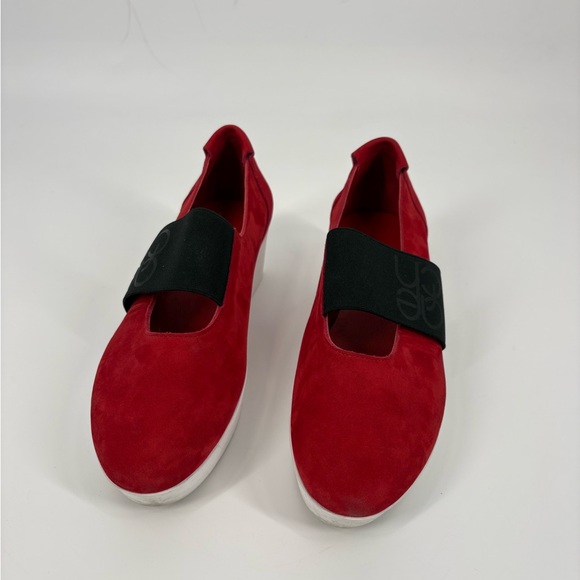 Arche Womens Red Suede Wedge (SB6) - Picture 2 of 9